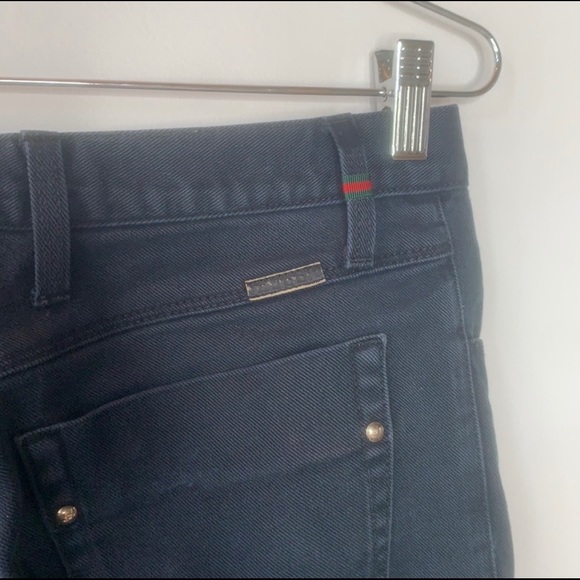 Gucci Black Straight Leg Skinny Denim Jeans 44 - Picture 5 of 10